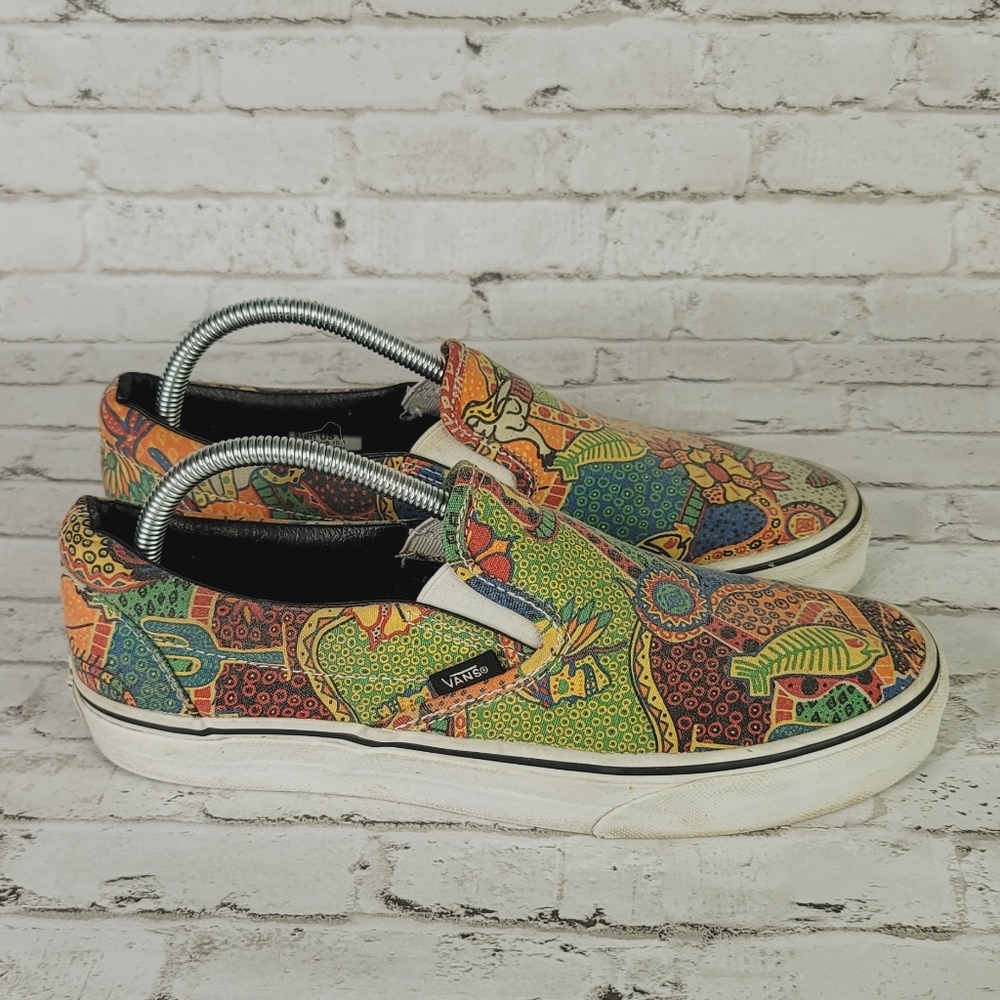 VANS Classic Slip-ons (VAN DOREN) Multi/Aborigines VN-0UC4C7B Women's Size 10.5